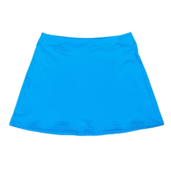 Lands' End Women's Sz 10 Mini Swim Skirt Pull On Beach Summer Vacay Blue Preppy - Picture 3 of 8